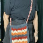 Bag, grey, red, white and orange