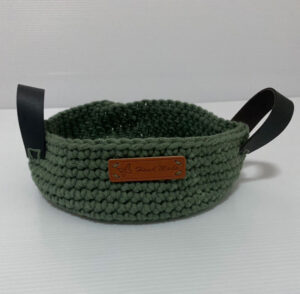 Crochet Basket Green